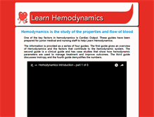 Tablet Screenshot of learnhemodynamics.com